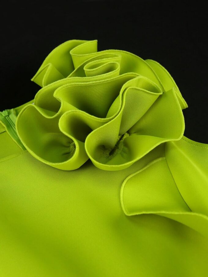 ONTINVA Damen Cocktailkleid, figurbetont, Rüschen, ärmellos, formell, Mini-Bleistiftkleid, Kirche, Freizeit, Arbeit, Party, Midi-Kleider – Bild 8