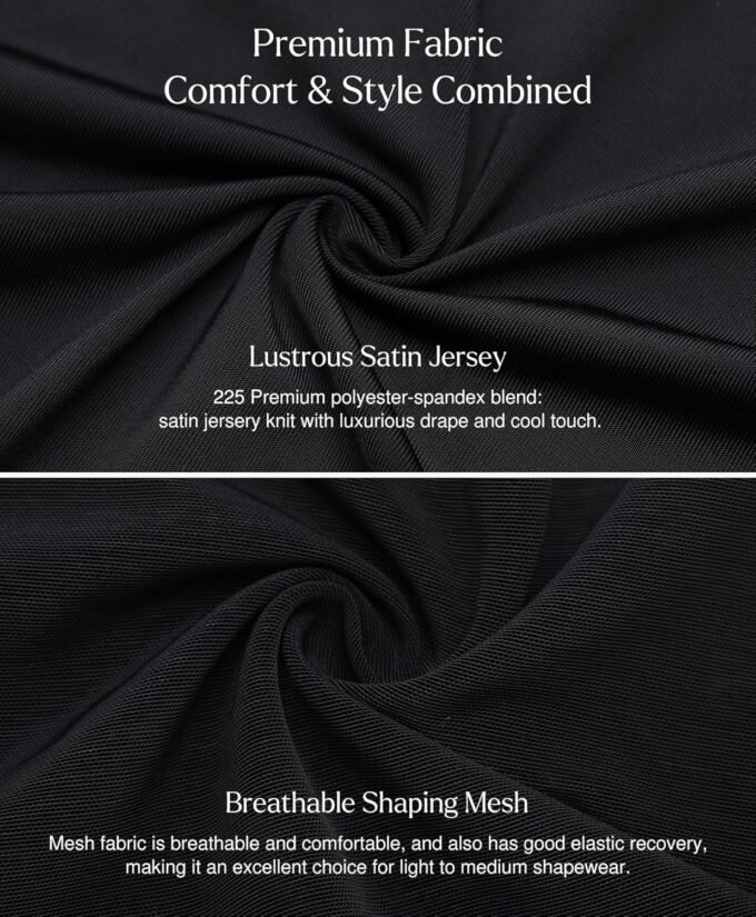 Popilush Women Formal Wedding Guest Dress - Shapewear Bridesmaid Dresses Built-in Bra Floor Length Prom Dress with Tie – Bild 4