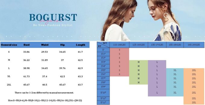 BOGURST Women Wave Short Sleeve Pencil Dress Fashion A-Line Bodycon Church Dresses – Bild 3