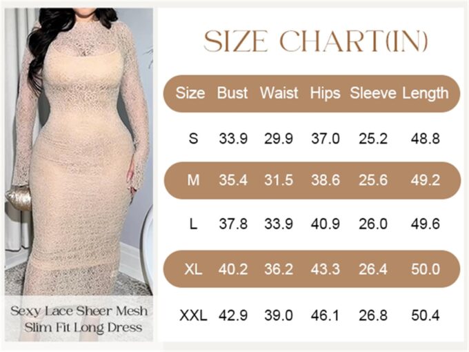 Women's Elegant Bodycon Midi Dress Lace Party Cocktail Wedding Guest Dress – Bild 6