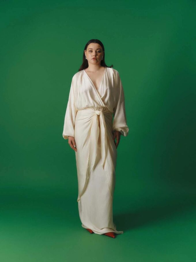 Women's Deep-V Maxi Dress - Alexa – Bild 7