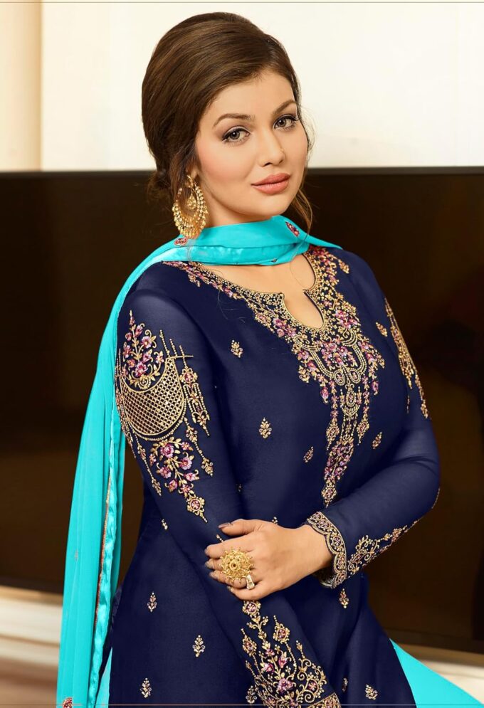 Indian/Pakistani Eid Ramzan Party Wear Wedding Wear Sharara Style Salwar Suit for Women – Bild 3