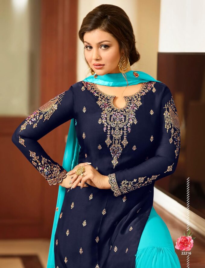 Indian/Pakistani Eid Ramzan Party Wear Wedding Wear Sharara Style Salwar Suit for Women – Bild 4