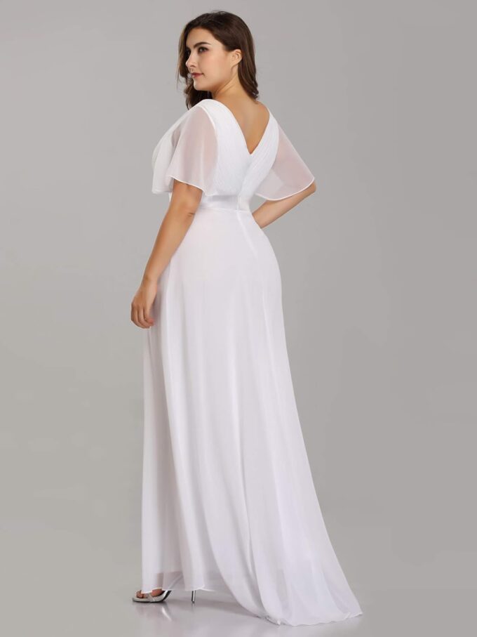 Ever-Pretty Women's Double V-Neck Chiffon Formal Dresses Plus Size Bridesmaid Dress 09890-DA – Bild 2