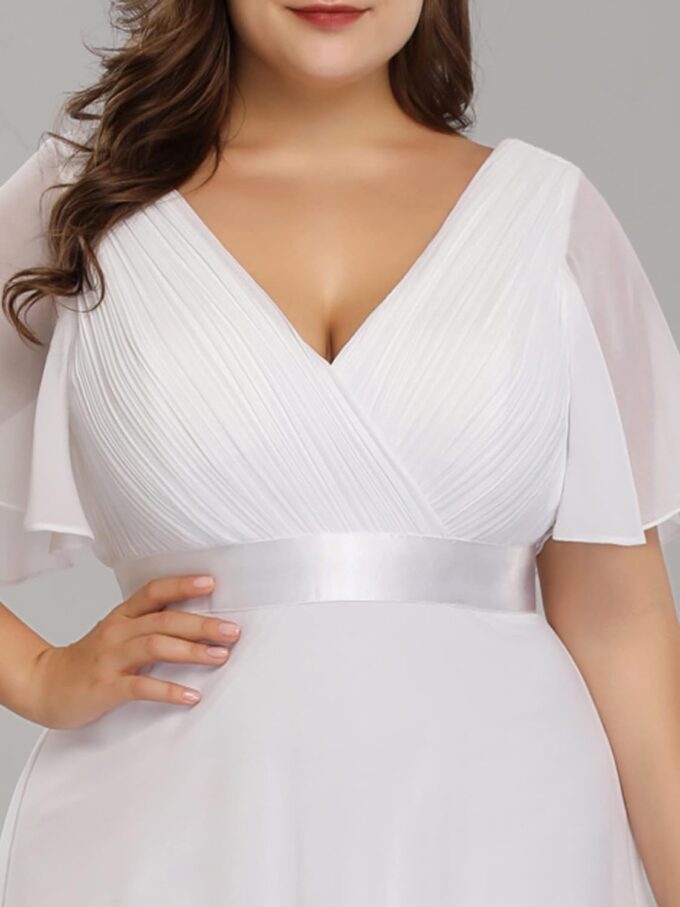 Ever-Pretty Women's Double V-Neck Chiffon Formal Dresses Plus Size Bridesmaid Dress 09890-DA – Bild 4