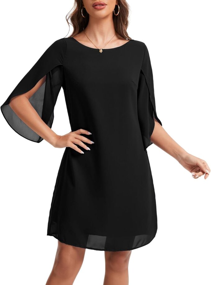 Dresses for Women 2025 Summer Dress of Flutter 3/4 Sleeve – Bild 3