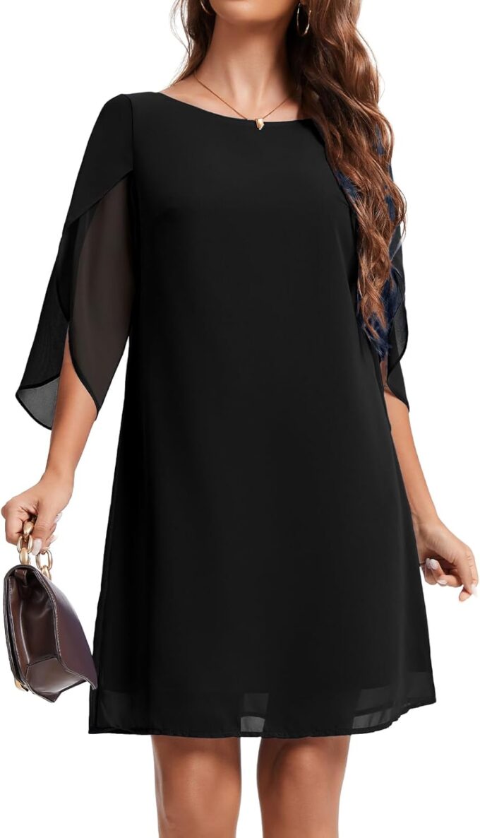 Dresses for Women 2025 Summer Dress of Flutter 3/4 Sleeve – Bild 5