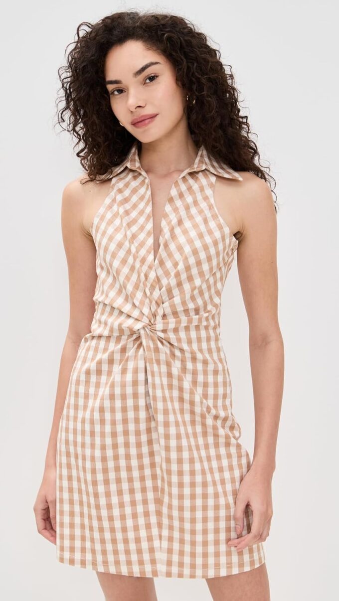 Cinq à Sept Women's Gingham Denim Sleeveless McKenna Dress – Bild 2