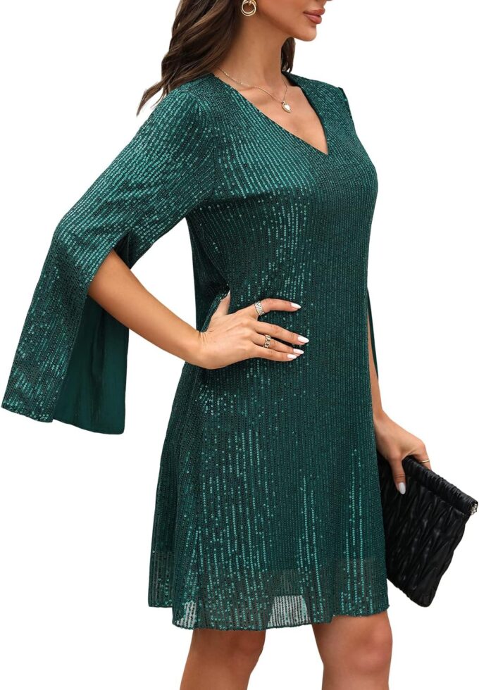 Wedding Guest Cocktail & Formal Dresses for Women - Lace Sequin Prom Evening Dress – Bild 2