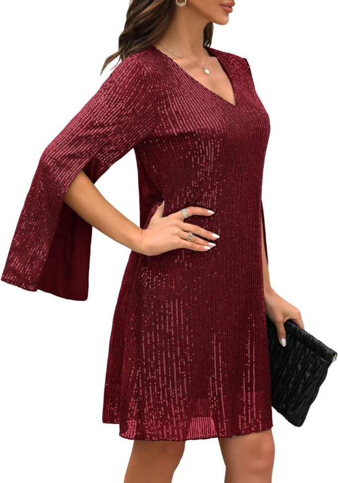 Wedding Guest Cocktail & Formal Dresses for Women - Lace Sequin Prom Evening Dress – Bild 4
