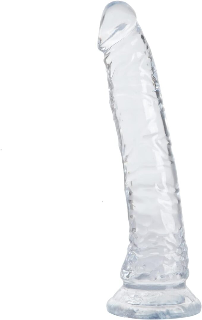 21cm Realistischer Dildo mit Starker Saugnapf Riesen Dildos Didlo Männer Frauen Sex Toys Silikon Penis Nachbildung Analdildo Analplug für Paare Erwachsene Sexspielzeug (Transparent)