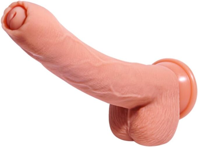 19 cm großer realistischer Vorhautdildo,kleiner ungeschnittener Silikondildo mit Hoden und Venen,mit Saugnapf,freihändiges Spielen,süßer Anfängerdildo,Prostata-G-Punkt-Stimulator,vaginale Masturbation
