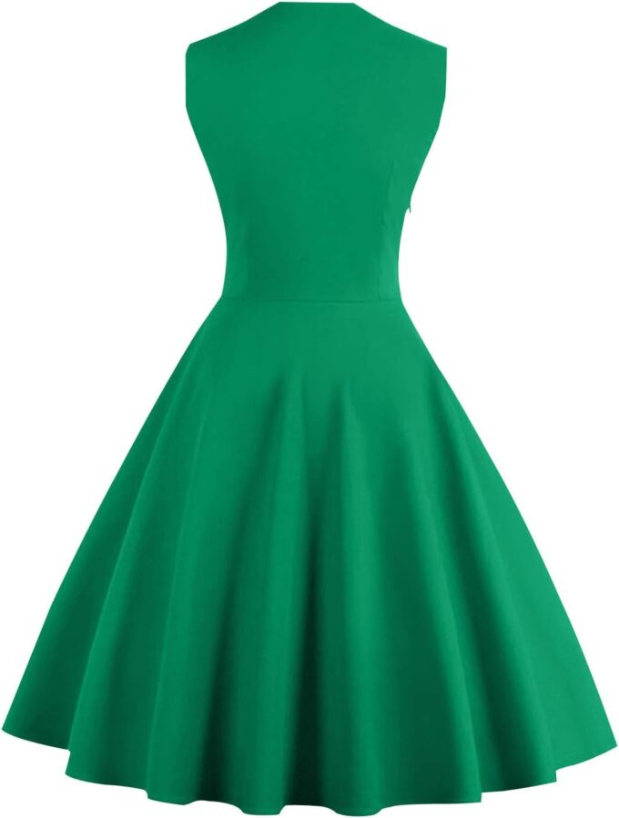 KILLREAL Women's Polka Dot Retro Vintage Style Cocktail Party Swing Dress – Bild 2