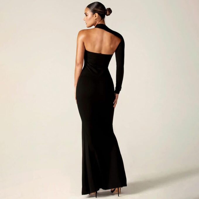 TICBRY Women's Sexy Elegant One Shoulder Backless Floor Length Long Maxi Dress – Bild 7