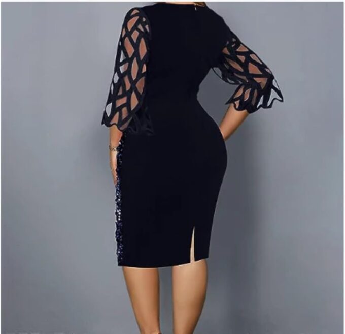 Womens' Plus Size Sequin Formal Party Dress Midi Evening Dress – Bild 7