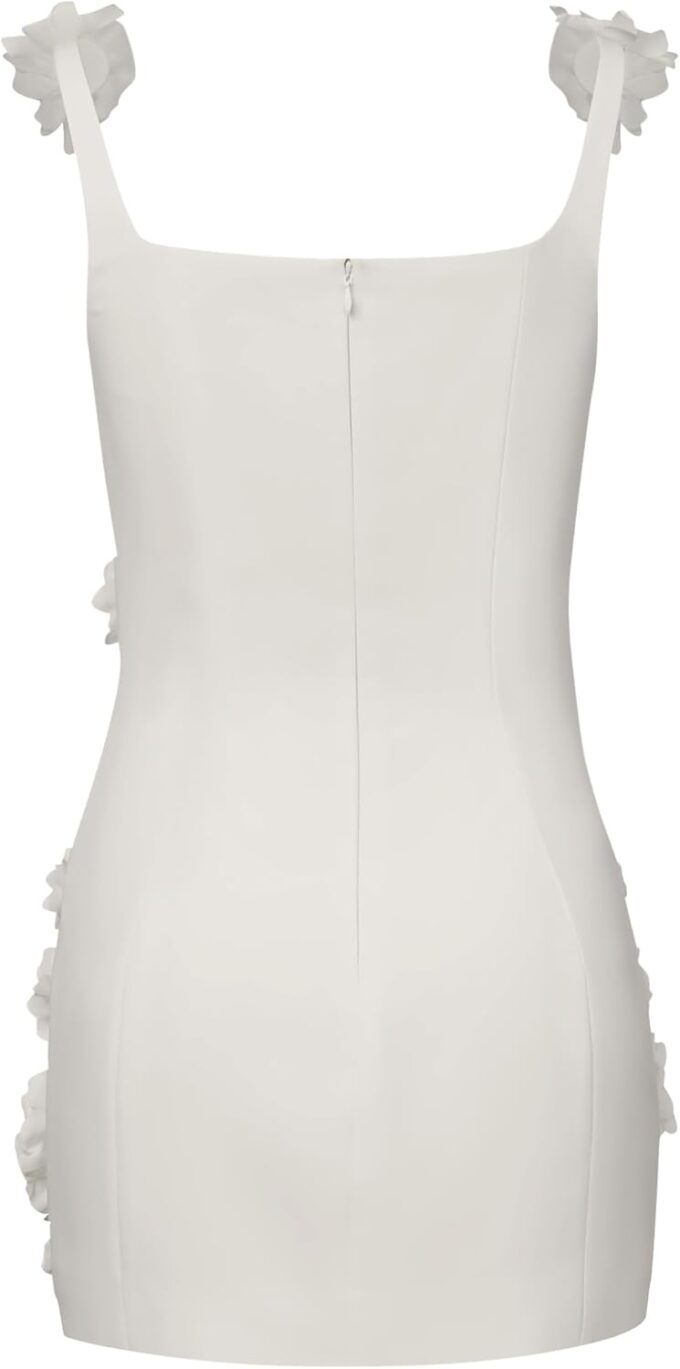 JW PEI Women's Elaina Pink Rosette Applique Mini Dress – Bild 4