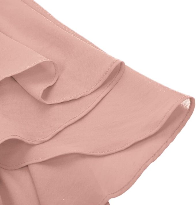 Hanna Nikole Women's Plus Size Chiffon Ruffle Flattering Cape Sleeve Bodycon Pencil Dress – Bild 4