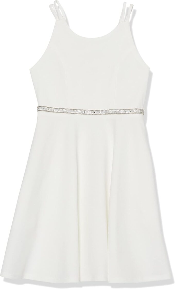 Speechless Girls' Sleeveless Criss Cross Back Party Dress