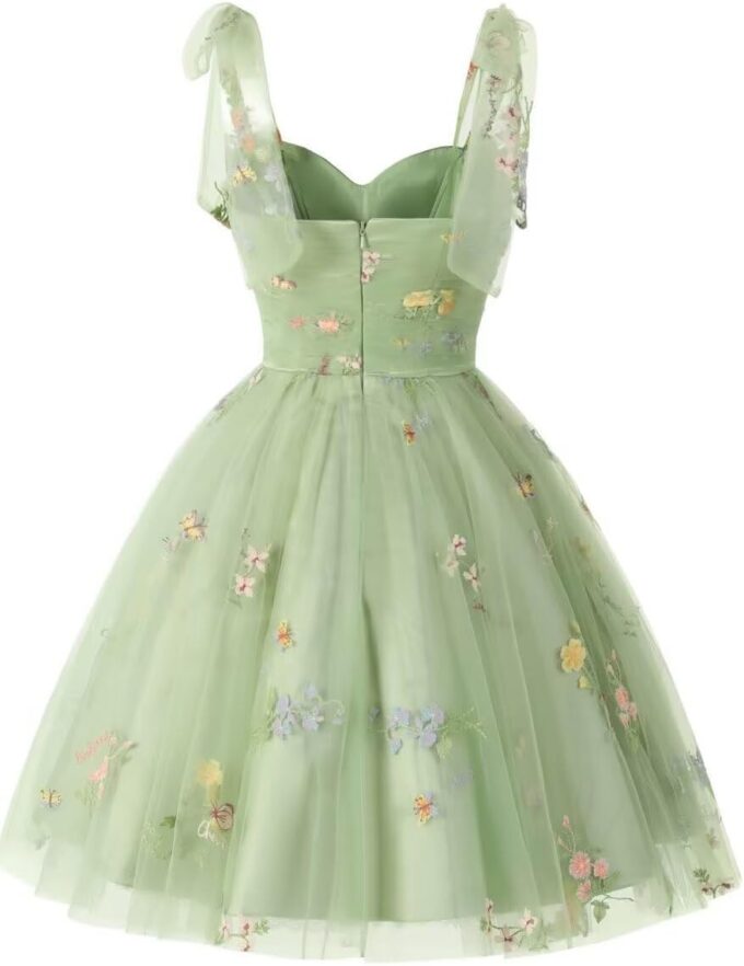 WaterDress Long Flower Tulle Prom Dresses 2024 Spaghetti Straps Ball Gowns for Women WD204 – Bild 3