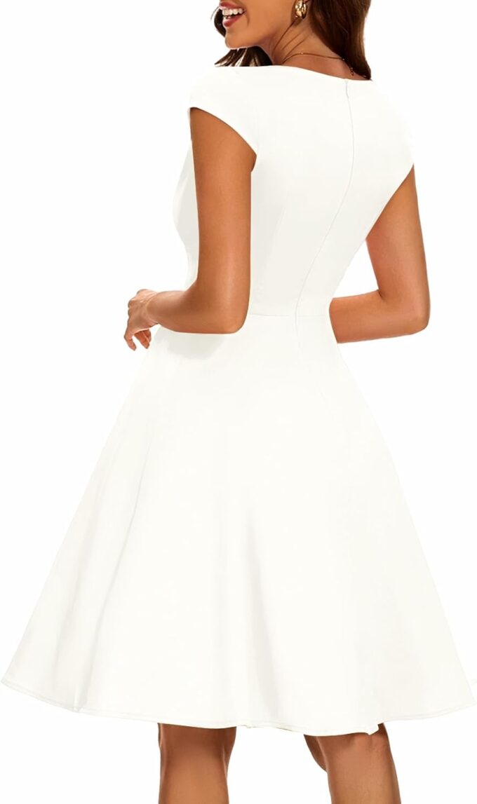 Bbonlinedress Womens 1950s Vintage Summer Cocktail Dress 50s 60s Retro Rockabilly Tea Party Swing Dress – Bild 2