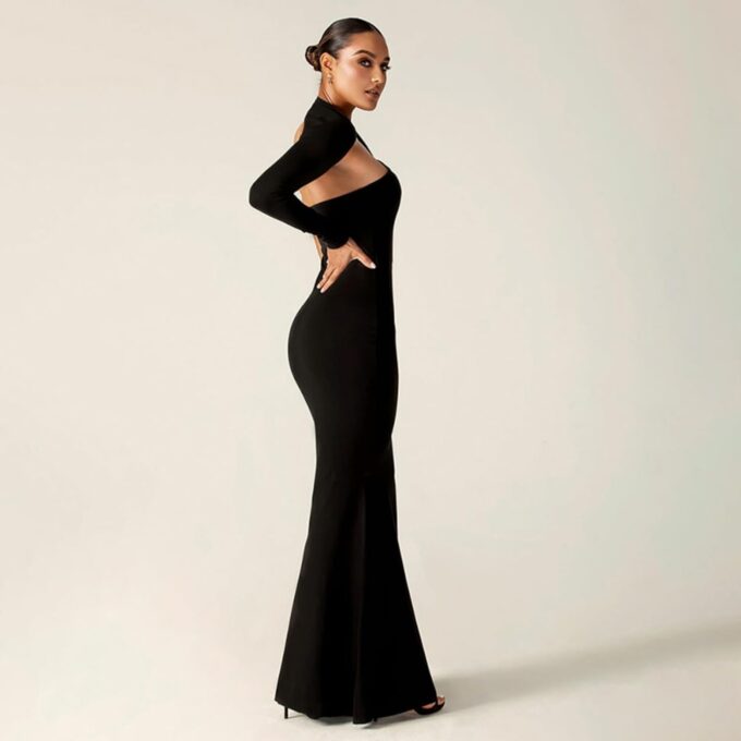 TICBRY Women's Sexy Elegant One Shoulder Backless Floor Length Long Maxi Dress – Bild 5