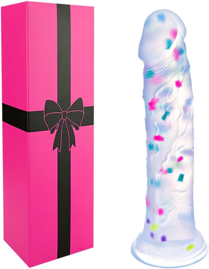 15 cm silikon kleiner Anfänger-Dildo realistischer dünner Dildo, small Silikondildo niedlicher und schlanker Dildo mit Saugnapf, transparenter G-Punkt-Dildo für unerfahrene Nutzer,Männer und Frauen