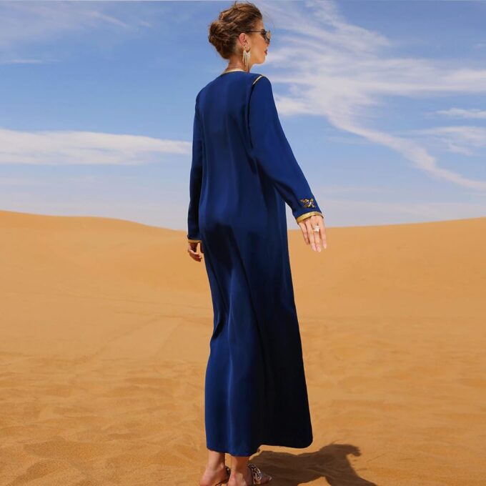PolyJolly Handmade Bead Abaya Dress for Women Dubai Sadui Fancy Moroccan Kaftan Wedding Attire Collection – Bild 4
