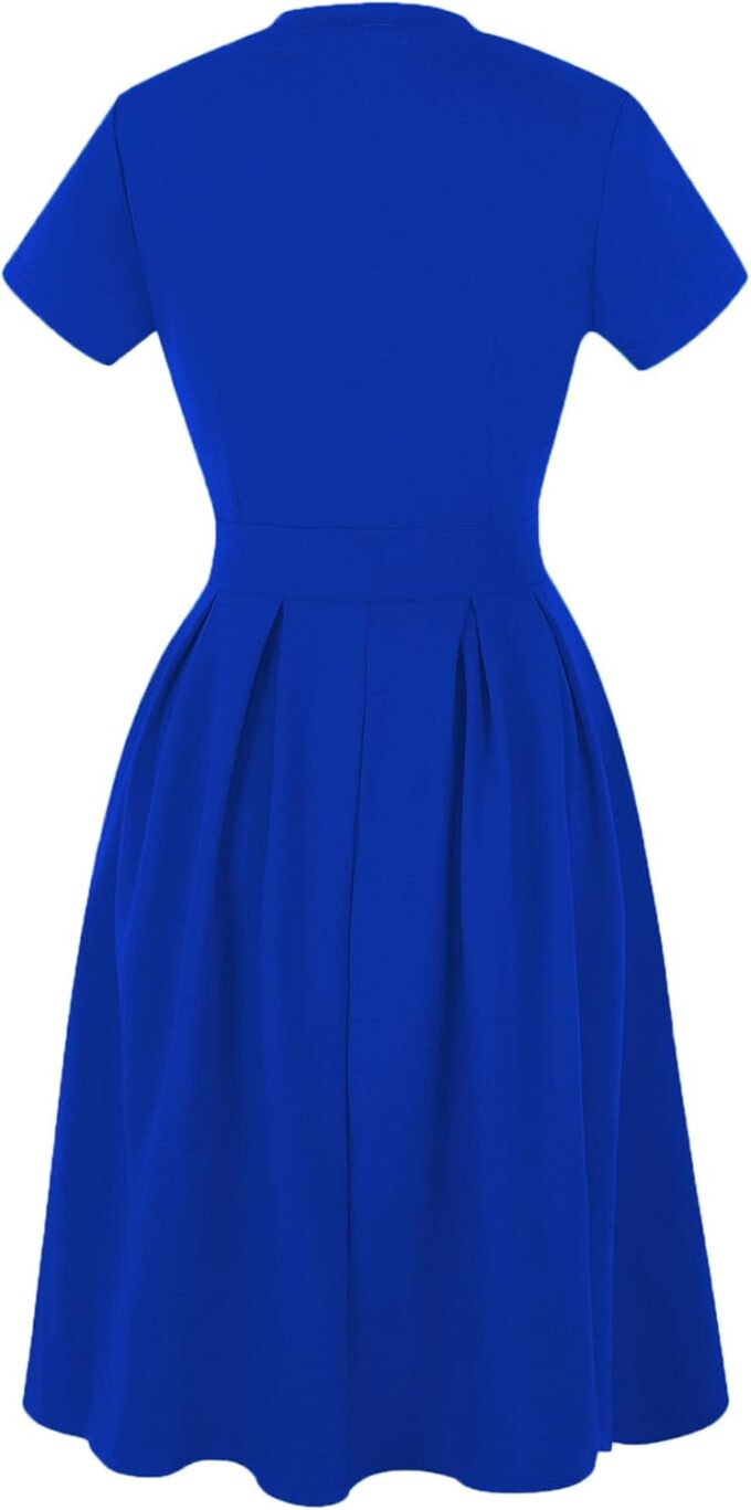oxiuly Sommerkleider für Damen, 2024, Party, Kirche, Brautjungfer, Abschlusskleid mit Taschen, S295 – Bild 3