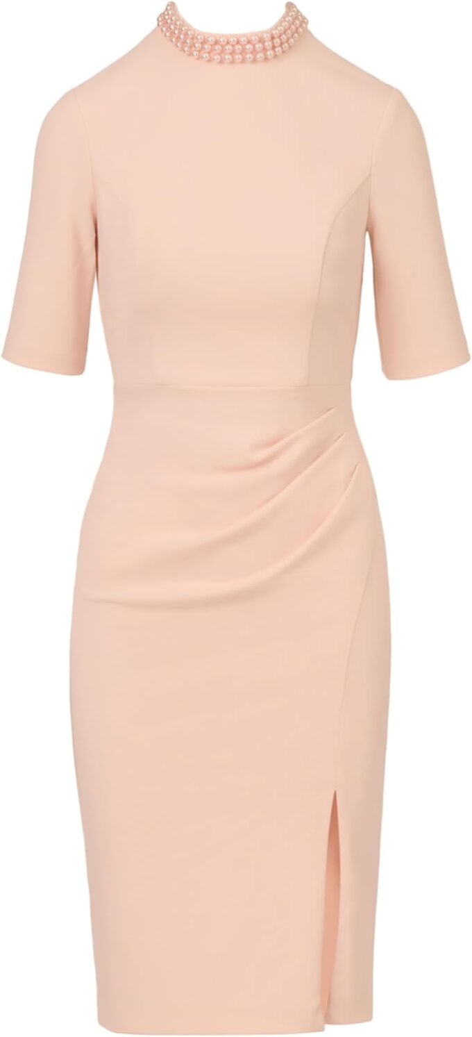 Adrianna Papell Women's Embellished Crepe Short Dress – Bild 5