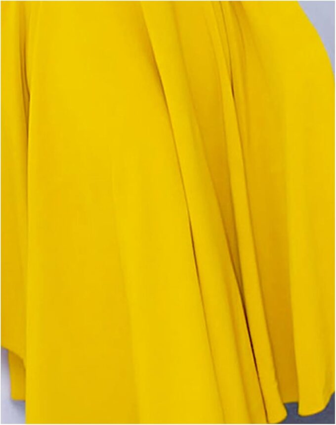 SEMATOMALA Damen-Maxikleid in A-Linie, selbstbindend, Rundhalsausschnitt, 3/4-Ärmel, hohe Taille, Übergröße, Swing-Flare, lange Kleider – Bild 5