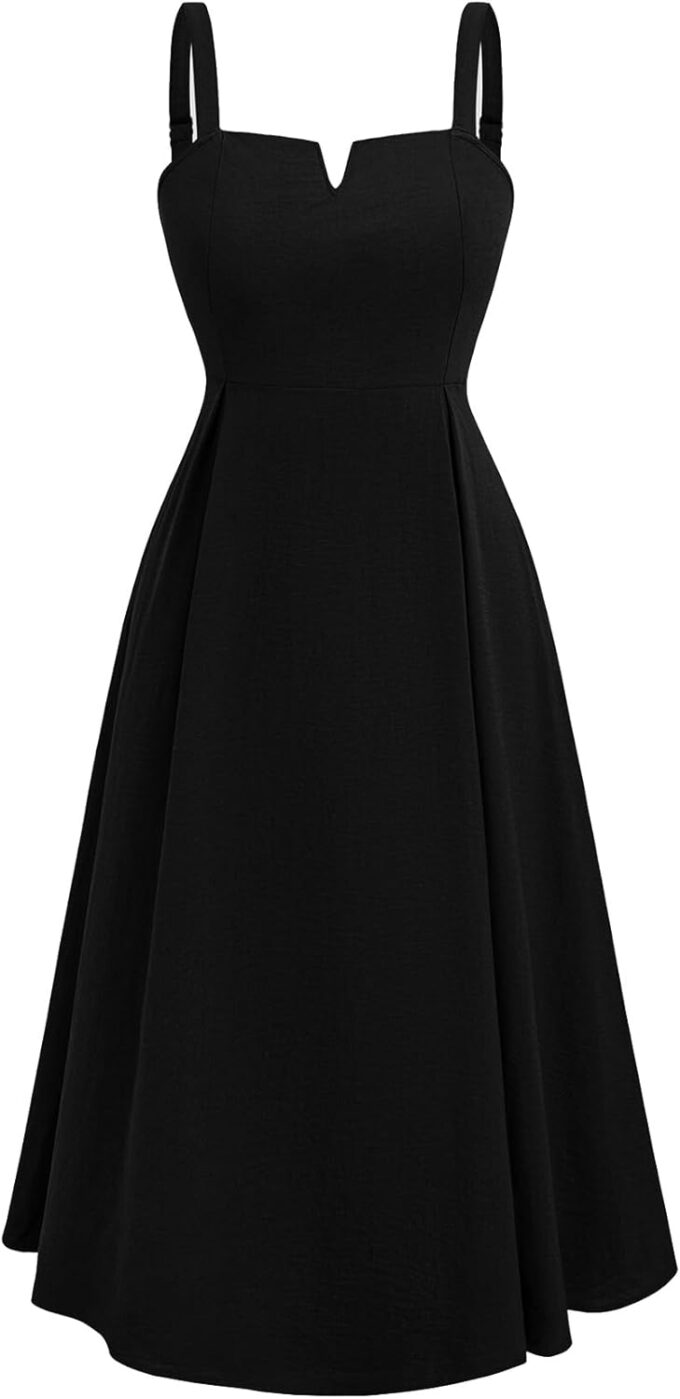 RWJ Women's Plus Size Dresses with Pockets V-Neck Sleeveless Maxi Dress for Wedding Guest Dress Formal Cocktail – Bild 2