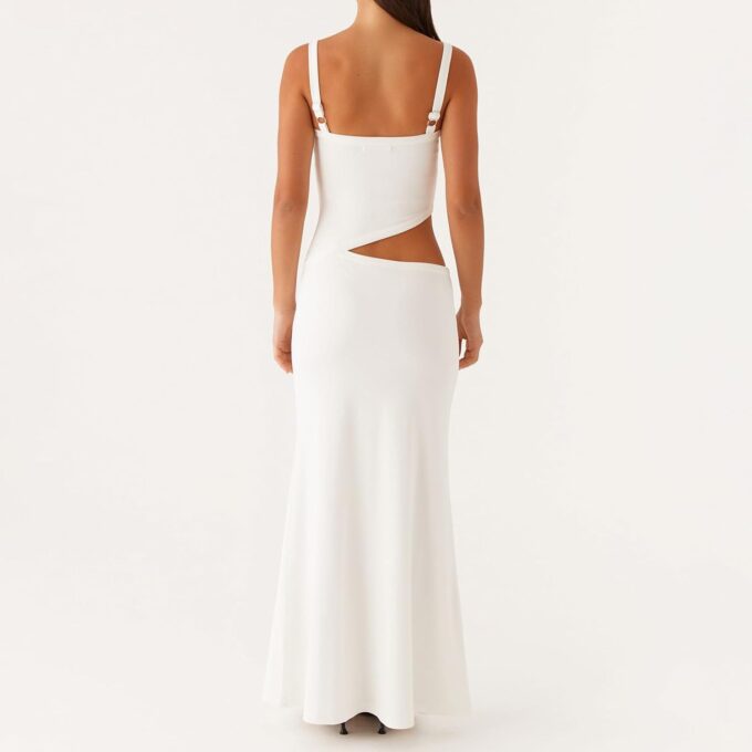 Women Cut Out Maxi Dress Sleeveless Spaghetti Strap V Neck Backless Summer Bodycon Long Dress Party Dress – Bild 6