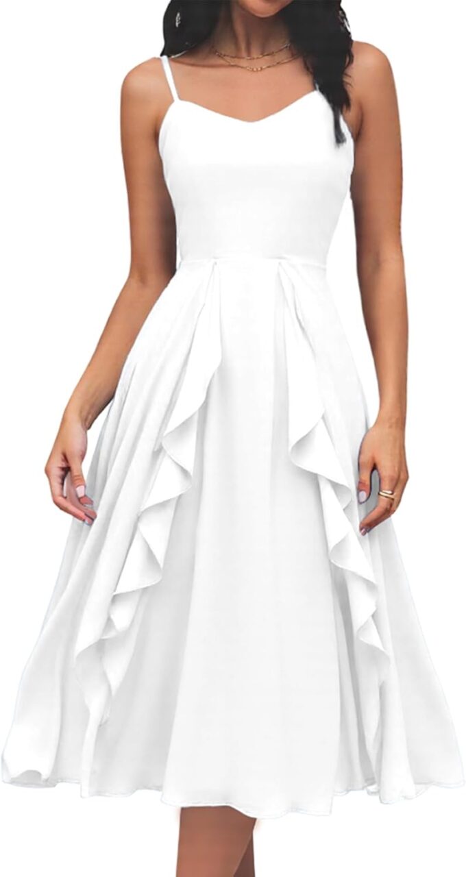 HomRain Women's Cocktail Tea Party Beach Dresses Formal Graduation Wedding Guest Chiffon Summer Evening Elegant Dress 2025