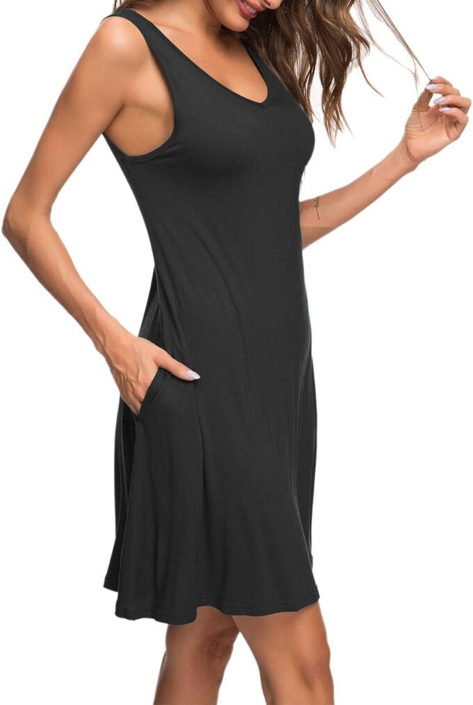 MISFAY Women's Summer Casual T Shirt Dresses Beach Cover up Tank Dress – Bild 3