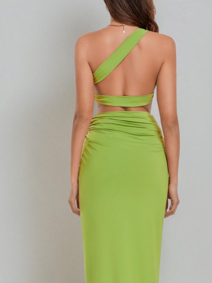 2-Piece High Slit Skirt Sets, Sexy Cutout Floor-Length Dress, One-Shoulder Backless, Vacation Outfits for Women – Bild 7