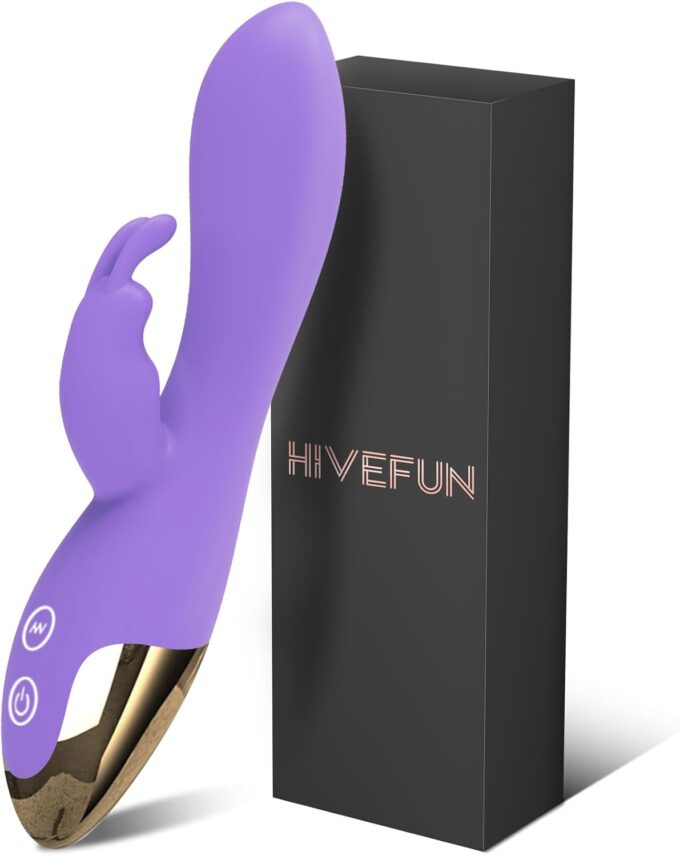 HIVEFUN Vibration für Frauen Sex Spielzeug für die Frau, Vibratorensets für Frauen Klitoris mit 10 Vibrationmodi Diloschwanz Sex Toy, Dildo Vibrator Sex toyset für Woman Paare Sexspielzeug Flieder