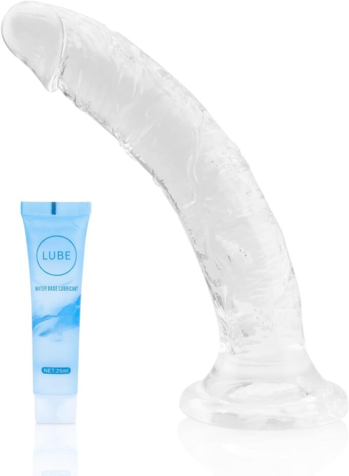 16cm Transparenter Dildo, Niedliche Kleine Anal Dildos, Realistischer Schlanker Penis, mit Starkem Saugnapf, G Punkt, Geeignet für Anfänger Frauen Männer Paare