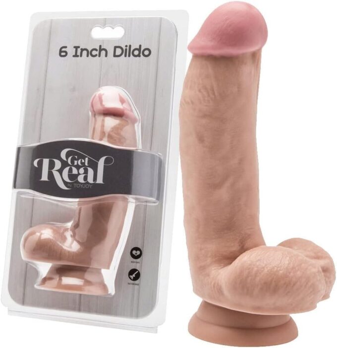 ToyJoy Get Real Dildo 6 Inch With Balls er Pack(x)