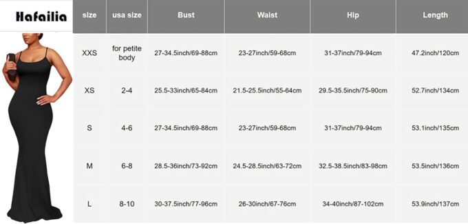 Hafailia Women's Casual Soft Lounge Long Slip Dress Sexy Sleeveless Bodycon Maxi Dresses Evening Formal Cocktail – Bild 3