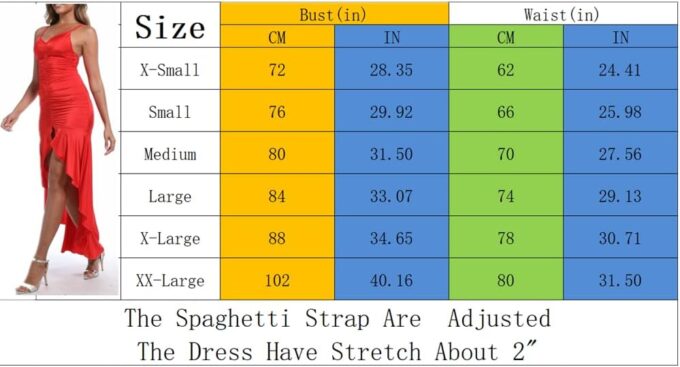 Women's Spaghetti Strap Deep V Neck Ruched Split Long Dress Mermaid Evening Cocktail Draped Bodycon Party Wedding Dress – Bild 7
