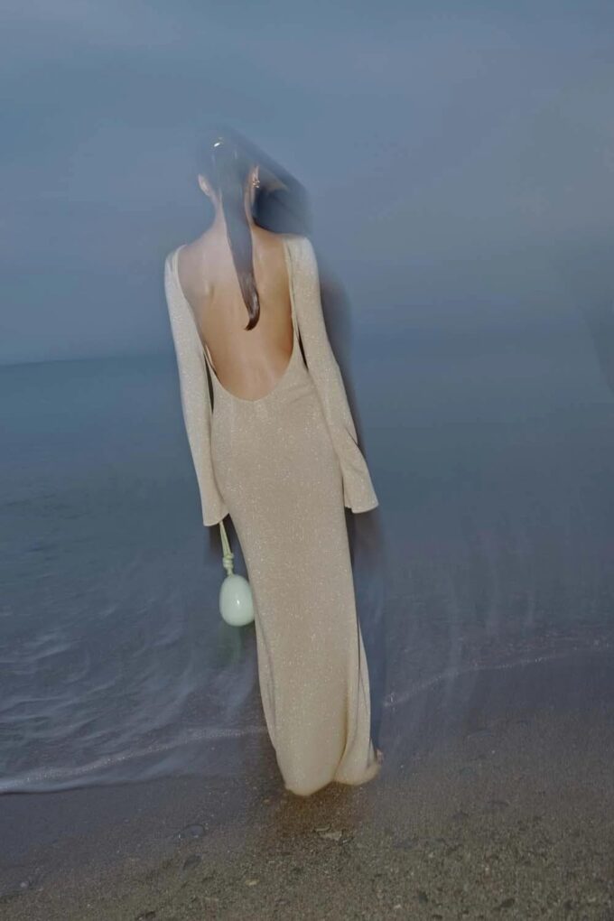 Women's Long Sleeve Ribbed Knit Maxi Dress - Musa – Bild 4