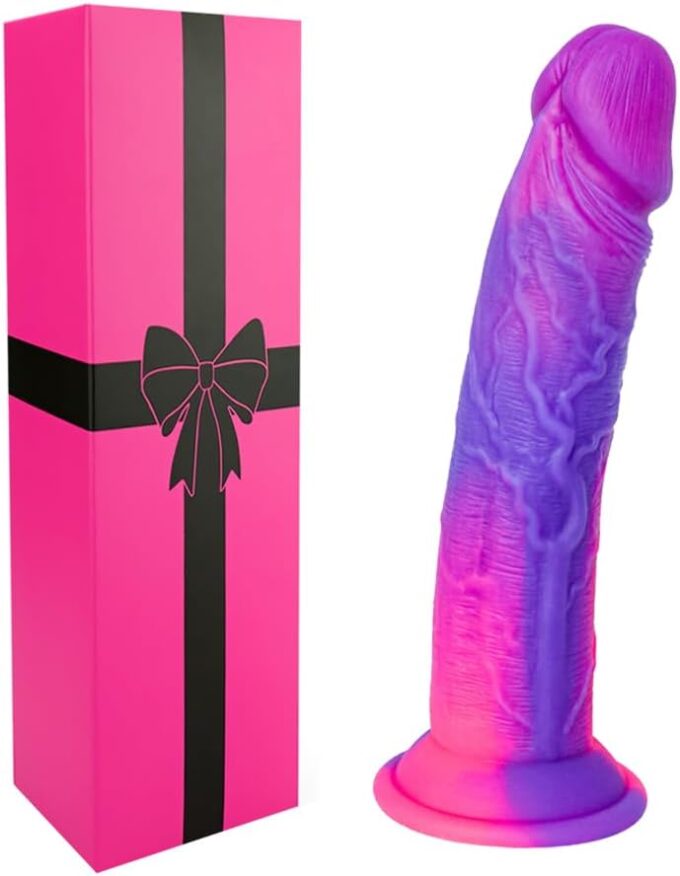 Small Silikon-Dildo Klein Realistisches Anfänger-Sexspielzeug mit Schmalem Schaft, 18cm Bunter Süßer Dildo dünn mit Saugnapf für Anus- und G-Punkt-Stimulation, Pink Dildo Extrem für Frauen männer