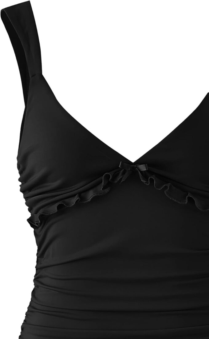 Memoriesea Women's Sexy Sleeveless Sweetheart Neck Ruched Party Club Mini Dress – Bild 5