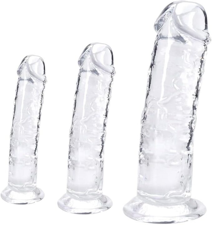 3-teiliges realistisches Analdildo-Set mit Saugnapf (klein, groß, riesig): Analplug-Trainer-Kit Anzug Umschnallgurt für Prostatamassage, G-Punkt-Stimulation
