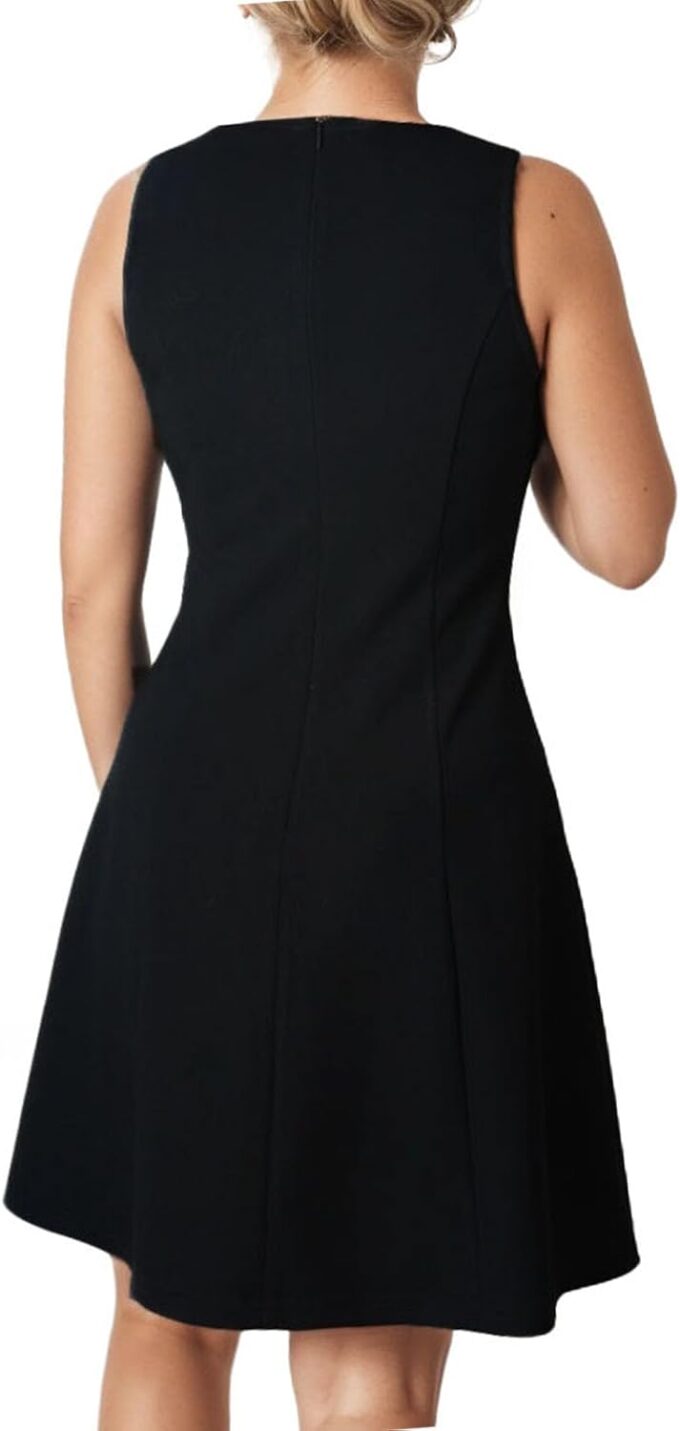 Women's Summer A-Line Mini Dress Sleeveless Round Neck Black Cocktail Dress for Party Graduation Semi-Formal Occasions – Bild 5