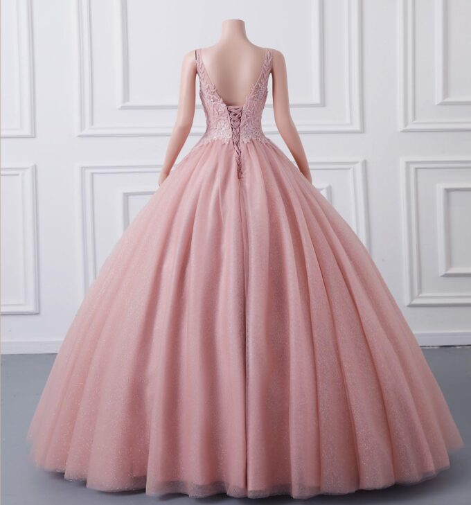 Engerla Women's Beading Sweetheart Ball Gown Tulle Layed Long Quinceanera Dress – Bild 4