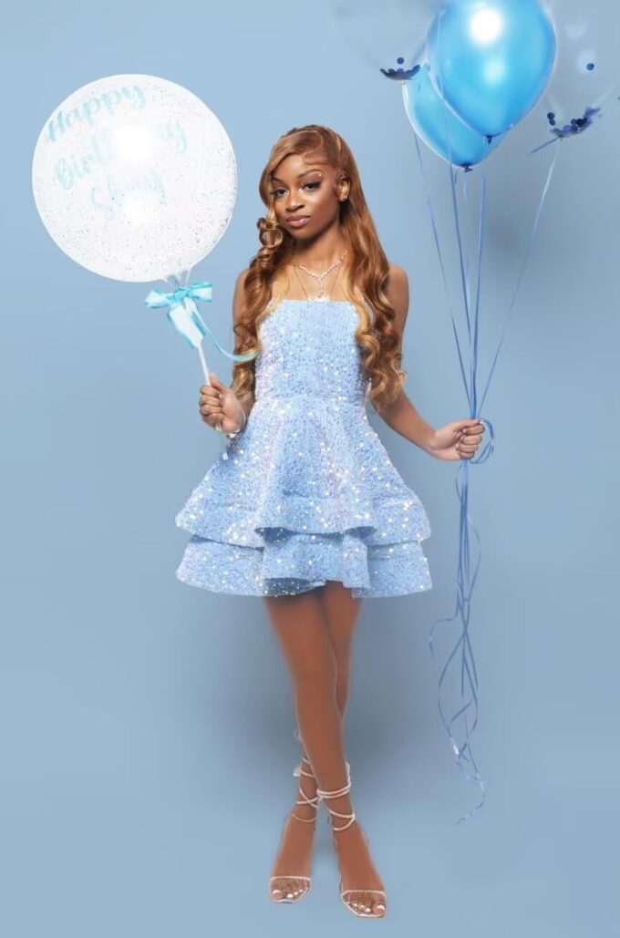 Teens Sequin Short Homecoming Dresses 16 Photo Shoot Tiered Cocktail Party Dress VS116 – Bild 5