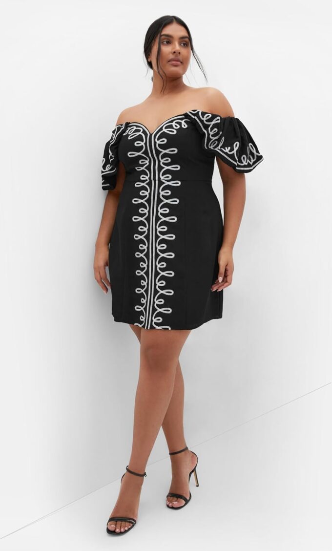 City Chic Women's Plus Size Dress - Hana Embroidered – Bild 3