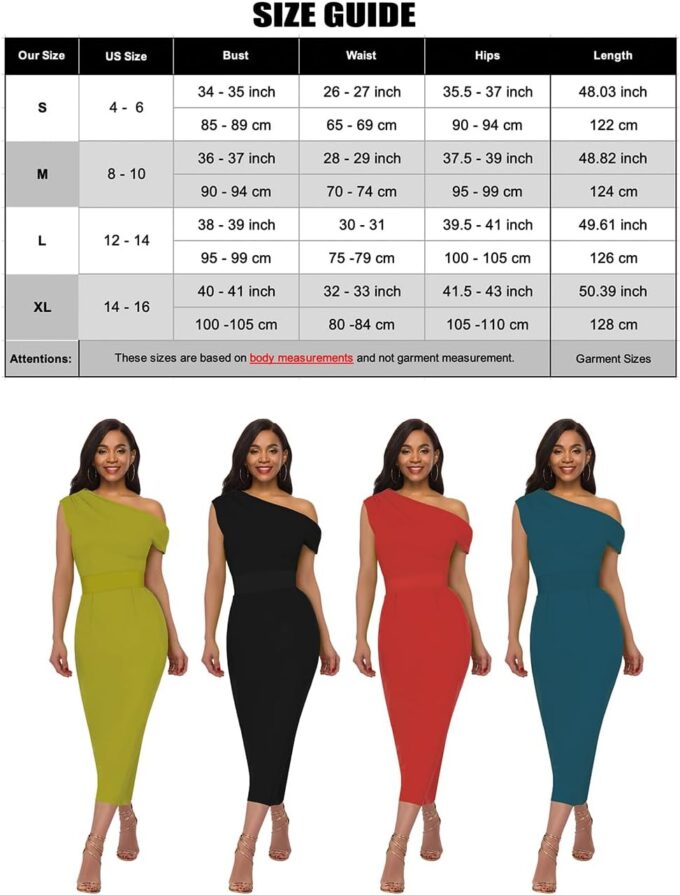LILYIN Schulterfreies Damen-Bleistiftkleid mit gebänderter Taille, gerüscht, für Hochzeit, Gast, Cocktail, Party, figurbetont – Bild 4