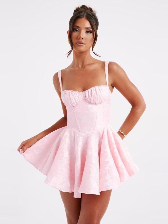 BONOYUER Satin Homecoming Dresses for Teens Short Prom Dress with Bow A-Line Cute Corset Birthday Party Gown – Bild 2